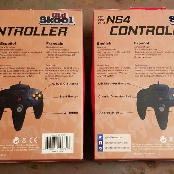 2 N64 Controllers - Blue (NEW) - Nintendo - Old Skool - Picture 4 of 5